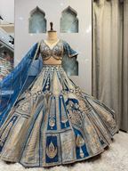 "ROYAL BLUE HERITAGE LEHENGA"