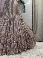 "ELEGANT MAUVE EMBROIDERED MERMAID"