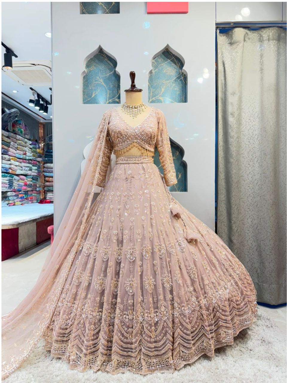 "IVORY ROSE RADIANCE LEHENGA"