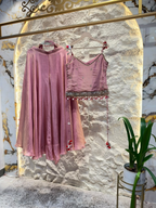 "ROYAL ROSE DRAPED INDO-WESTERN"