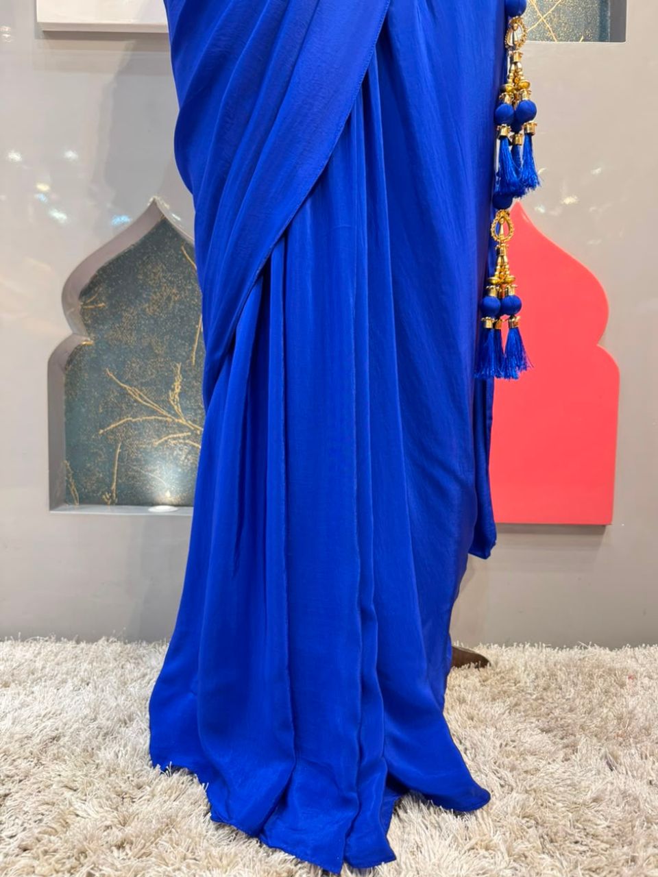 "ROYAL SAPPHIRE DRAPE SAREE"