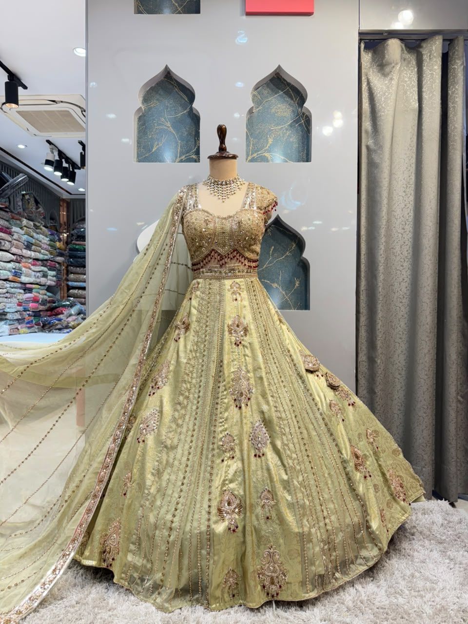 " GOLDEN IVORY ROYAL LEHENGA"