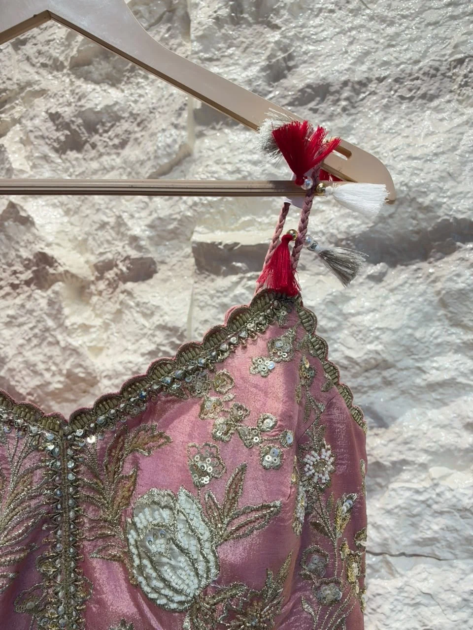 "ROYAL ROSE DRAPED INDO-WESTERN"