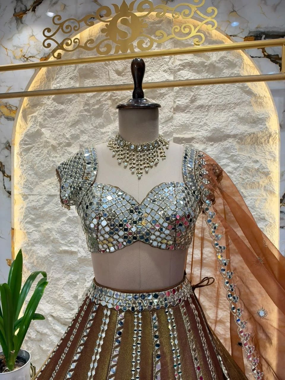 "ELEGANT COPPER BROWN LEHENGA"