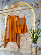 "GOLDEN AABROO EMBELLISHED SHARARA"