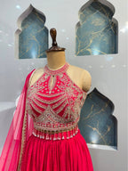 "RANI PINK REGAL EMBELLISHED INDO-WESTERN"
