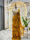 "MUSTARD MUSE DRAPE SAREE"
