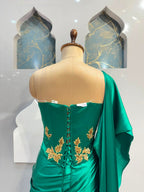 "EMERALD DRAPE ELEGANCE INDO-WESTERN"