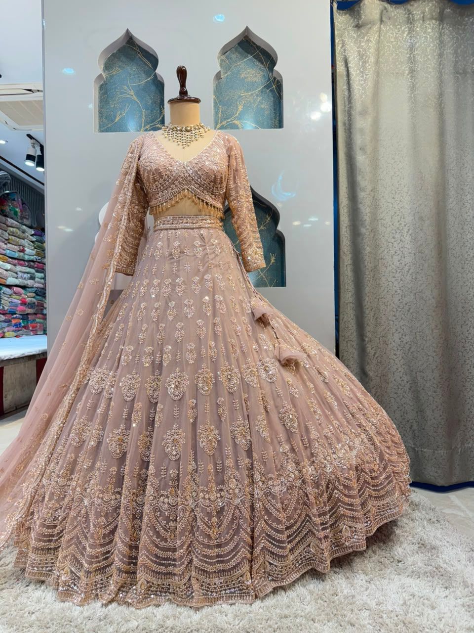 "IVORY ROSE RADIANCE LEHENGA"