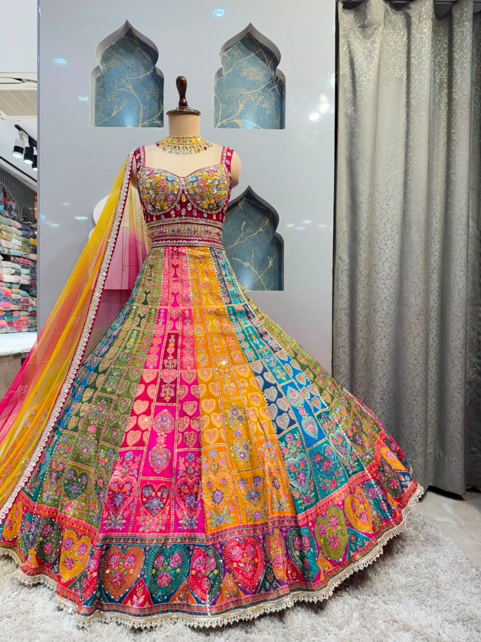 "RANG MAHAL MULTICOLOR LEHENGA"