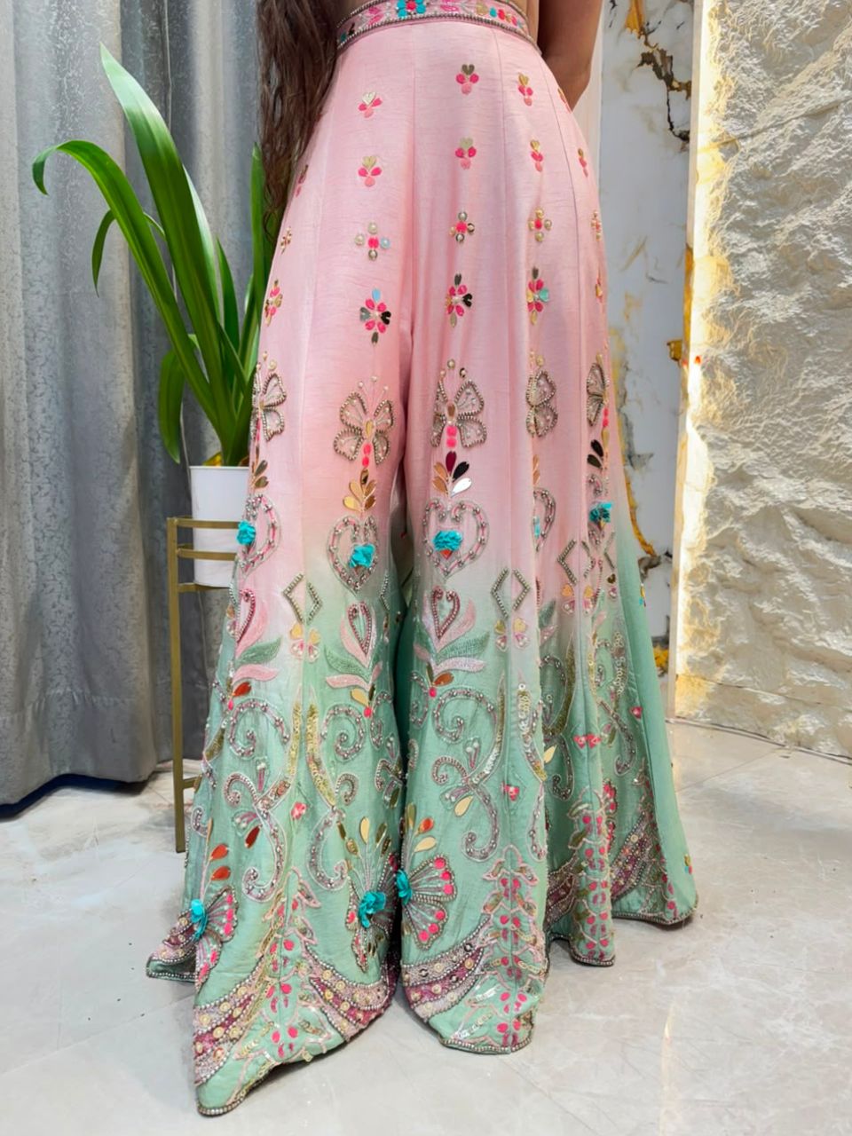 "PASTEL BLOOM INDO-WESTERN"