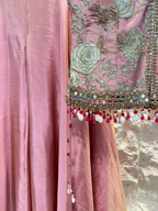 "ROYAL ROSE DRAPED INDO-WESTERN"