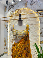 "MUSTARD MUSE DRAPE SAREE"