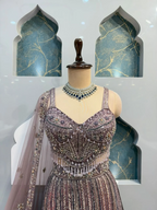 "ELEGANT MAUVE EMBROIDERED MERMAID"