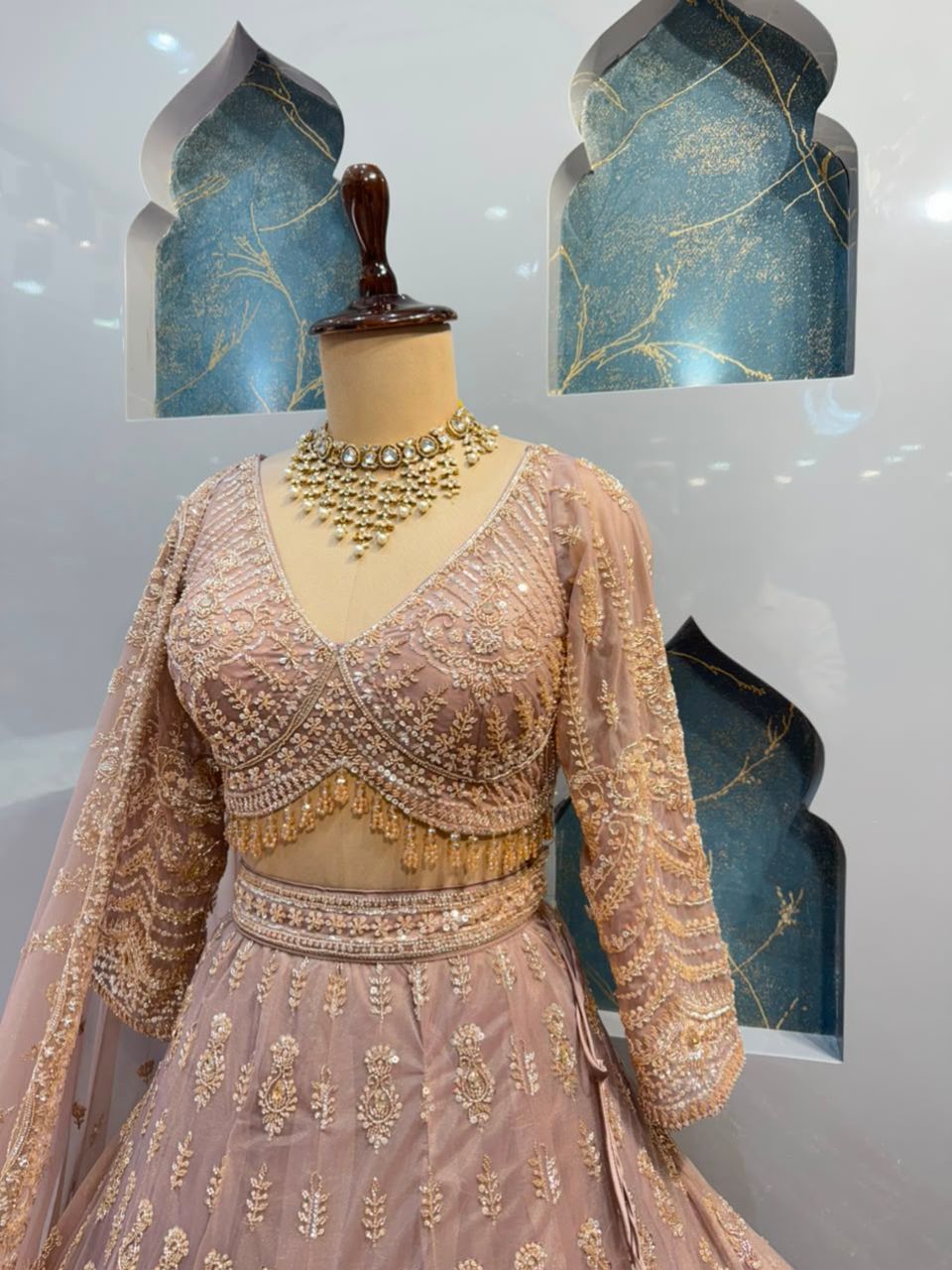"IVORY ROSE RADIANCE LEHENGA"