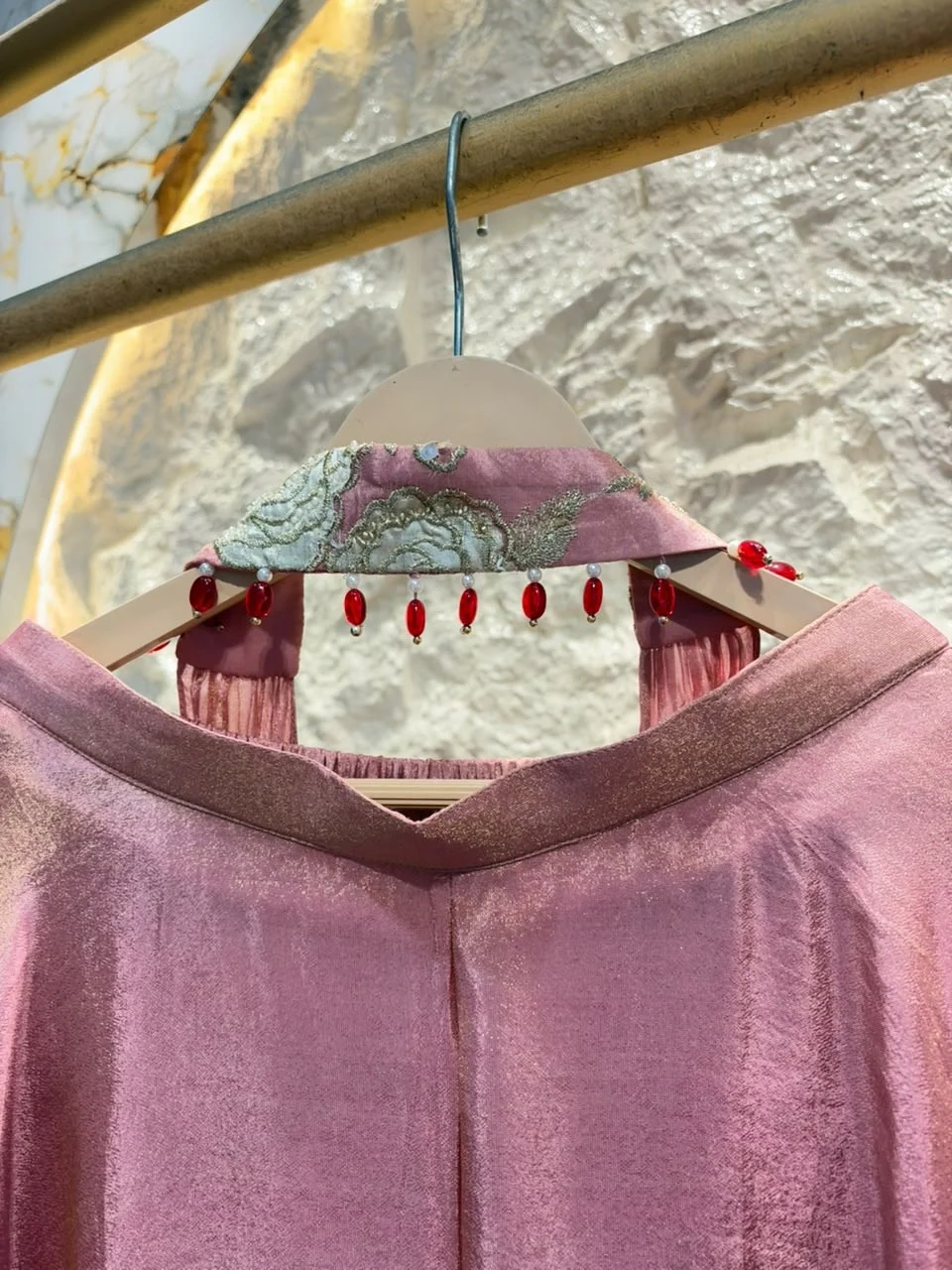 "ROYAL ROSE DRAPED INDO-WESTERN"