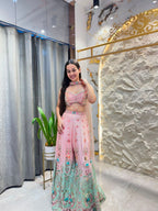 "PASTEL BLOOM INDO-WESTERN"