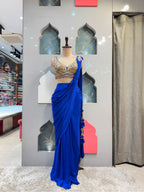 "ROYAL SAPPHIRE DRAPE SAREE"
