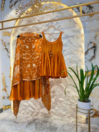 "GOLDEN AABROO EMBELLISHED SHARARA"