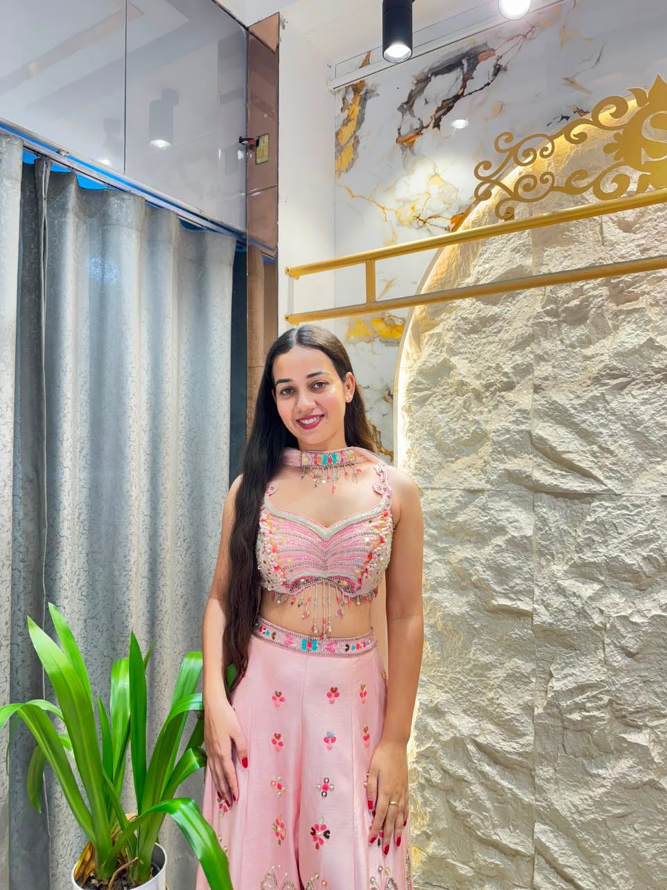 "PASTEL BLOOM INDO-WESTERN"