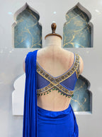 "ROYAL SAPPHIRE DRAPE SAREE"