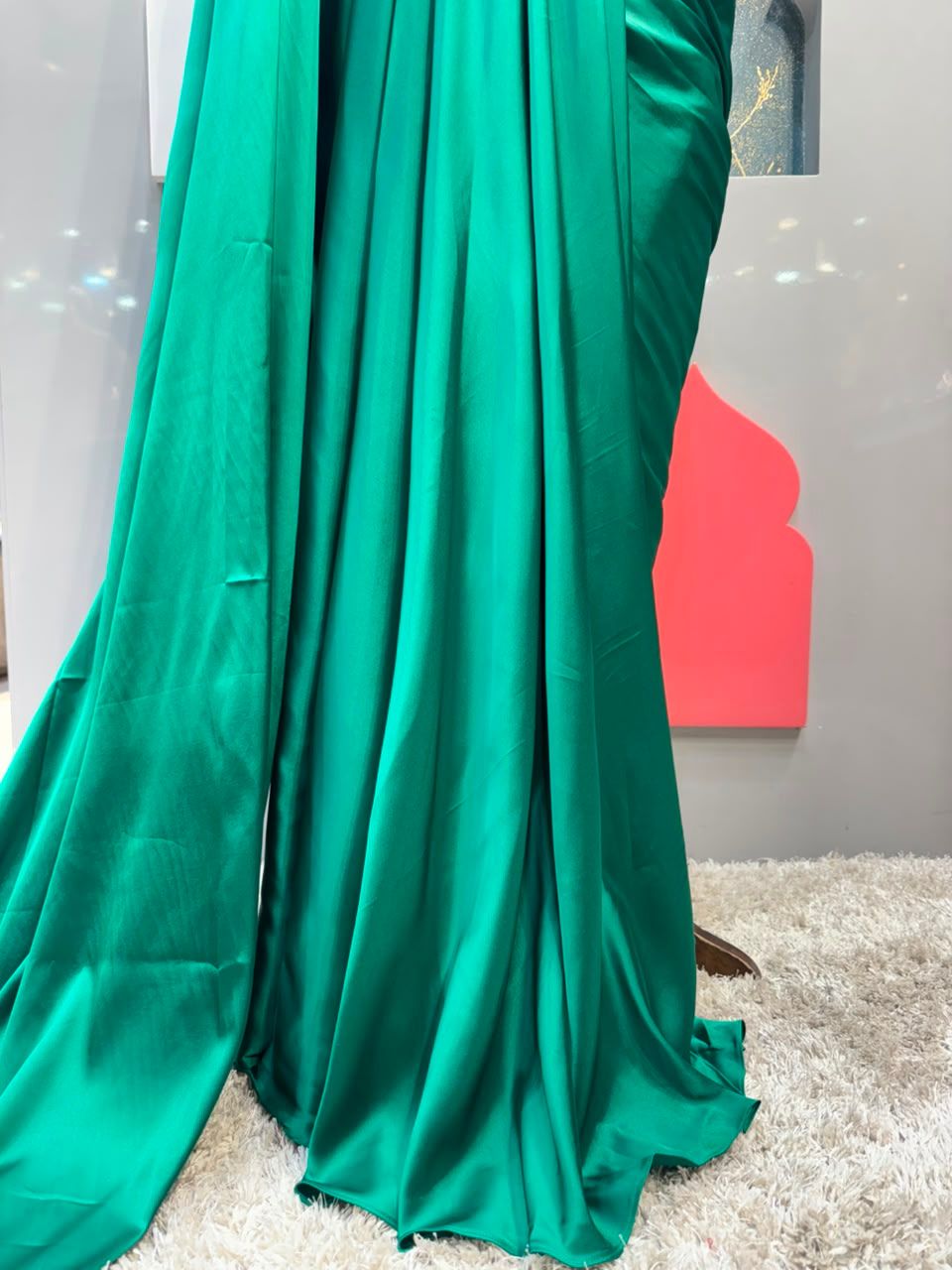"EMERALD DRAPE ELEGANCE INDO-WESTERN"