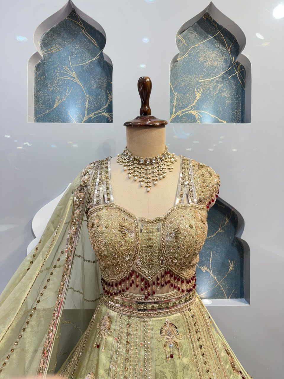 " GOLDEN IVORY ROYAL LEHENGA"