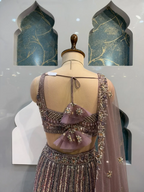 "ELEGANT MAUVE EMBROIDERED MERMAID"