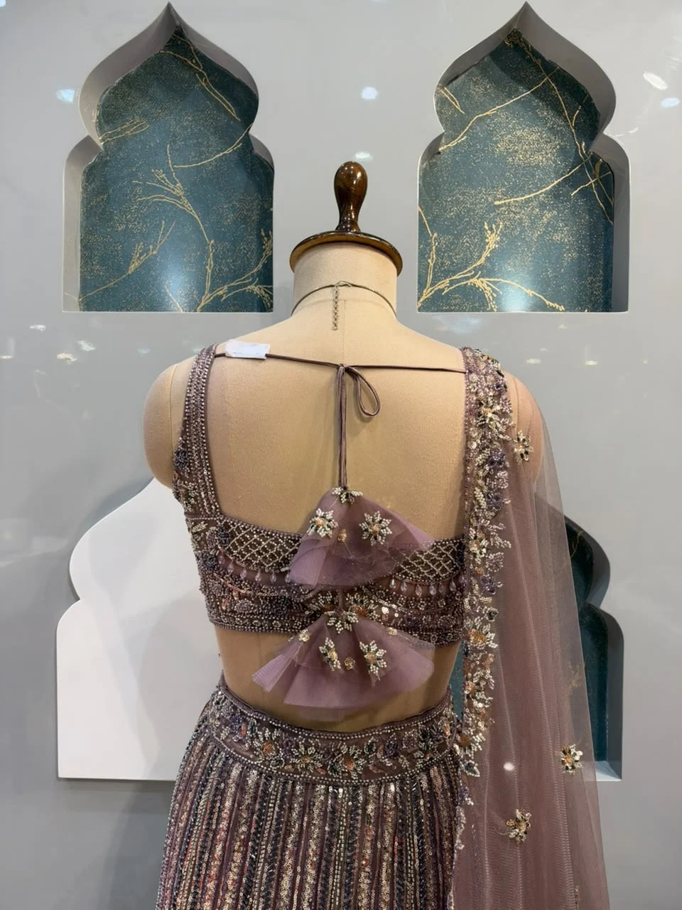"ELEGANT MAUVE EMBROIDERED MERMAID"