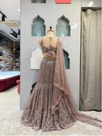 "ELEGANT MAUVE EMBROIDERED MERMAID"