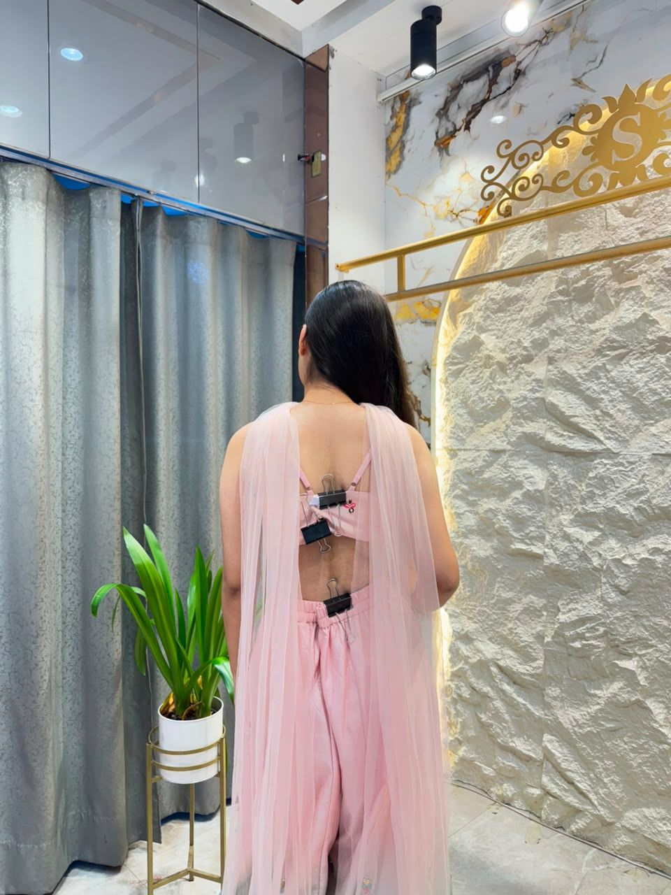 "PASTEL BLOOM INDO-WESTERN"