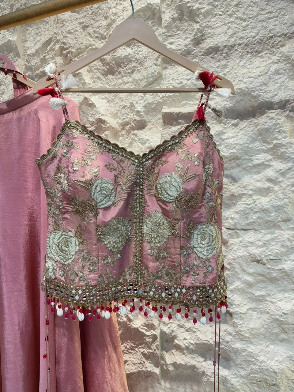 "ROYAL ROSE DRAPED INDO-WESTERN"