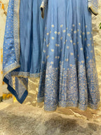 "POWDER BLUE ELEGANCE ANARKALI "