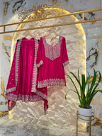"RANI ROSETTE EMBROIDERED SHARARA"