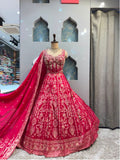 "RANI PINK EMBROIDERED LEHENGA"