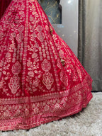"RANI PINK EMBROIDERED LEHENGA"
