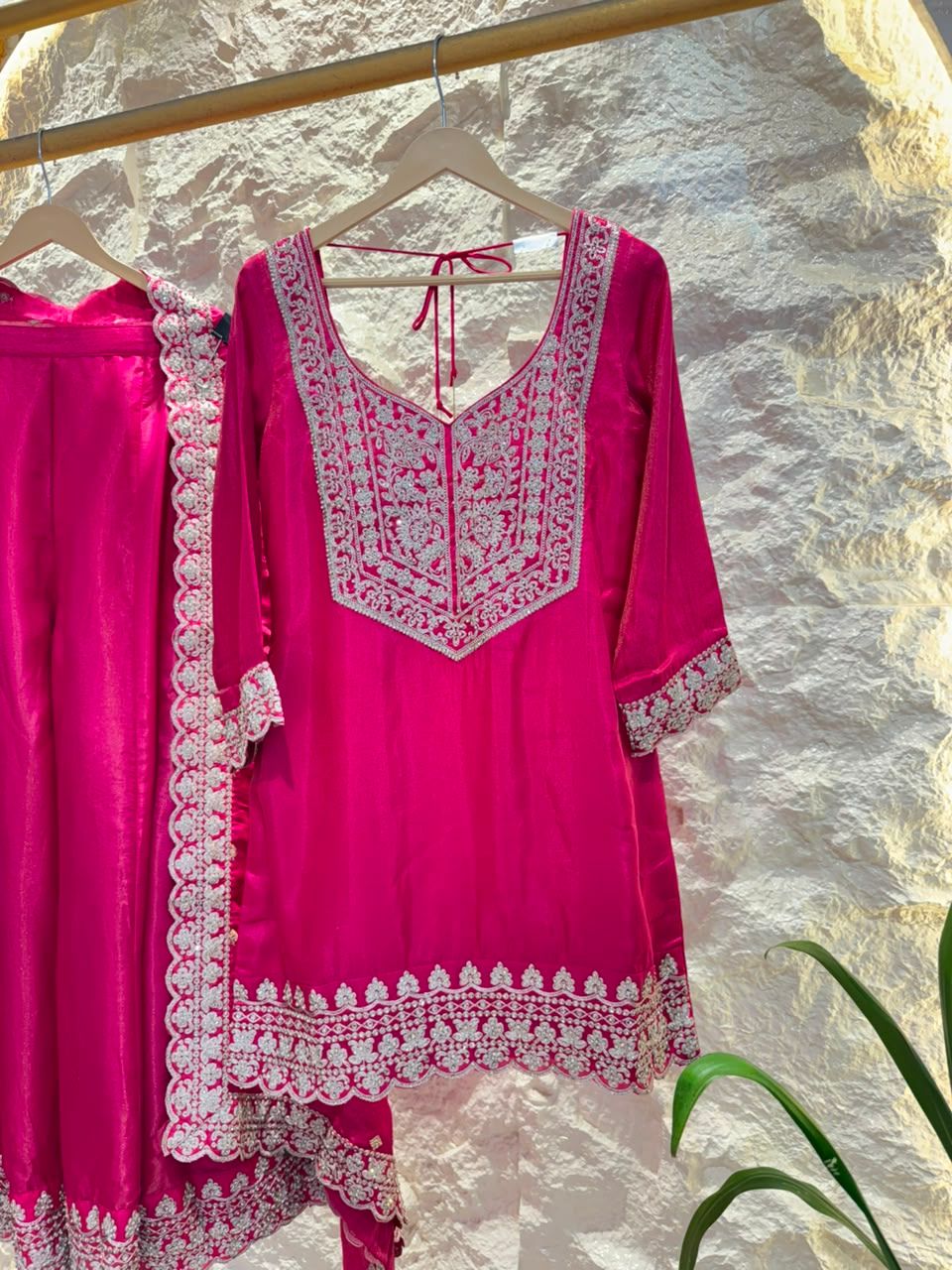 "RANI ROSETTE EMBROIDERED SHARARA"