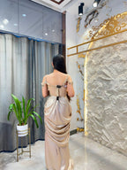 "CHAMPAGNE PEARL EMBROIDERED INDO-WESTERN"