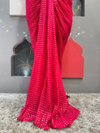 "FUCHSIA DRAPED GLAM INDO-WESTERN"
