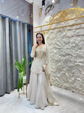"IVORY PEARL EMBROIDERED SUIT"