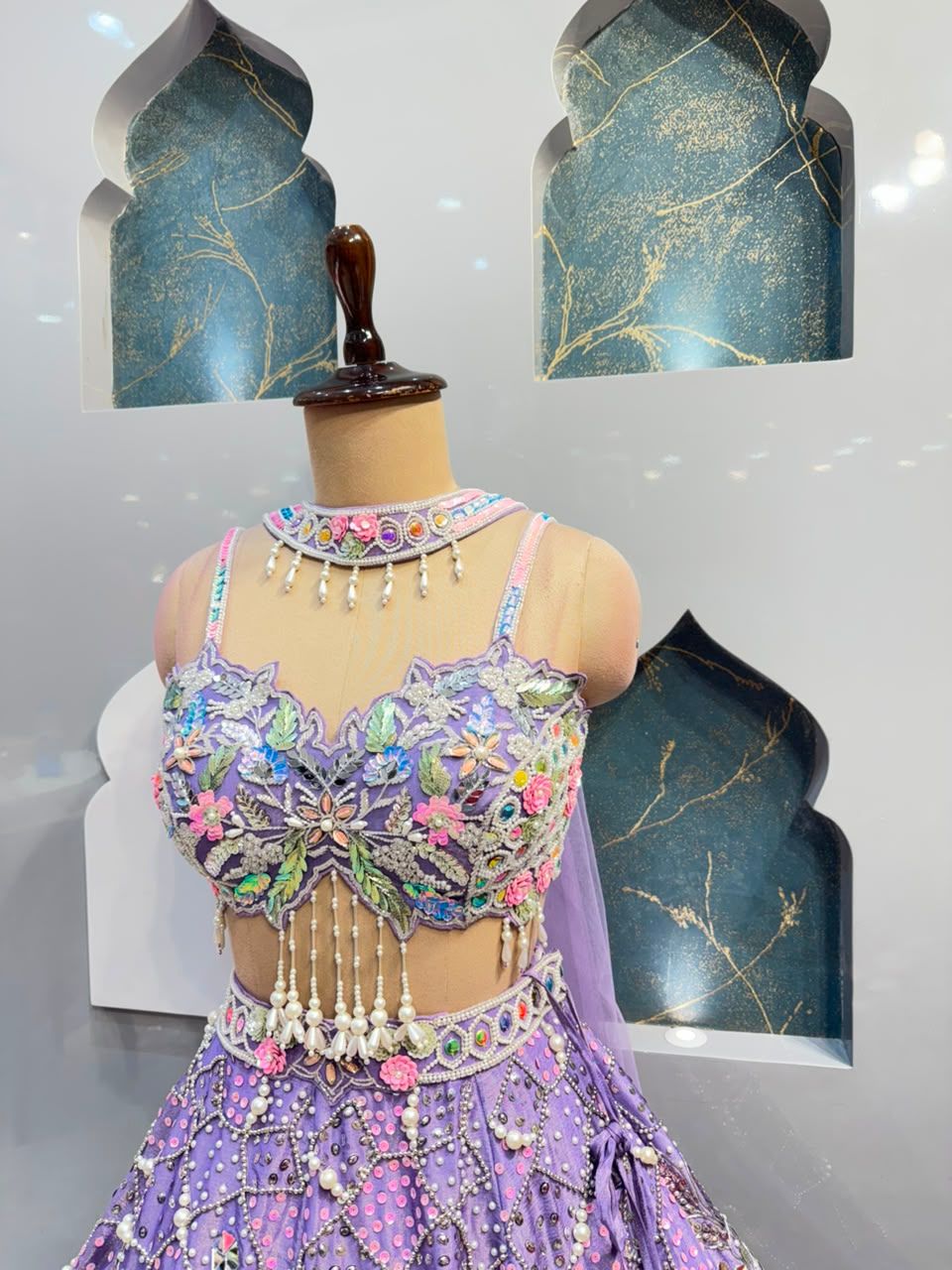 "LAVENDER ENCHANTED BLOOM LEHENGA"