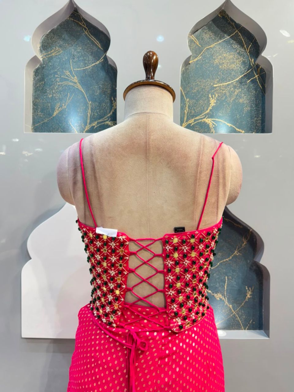 "FUCHSIA DRAPED GLAM INDO-WESTERN"