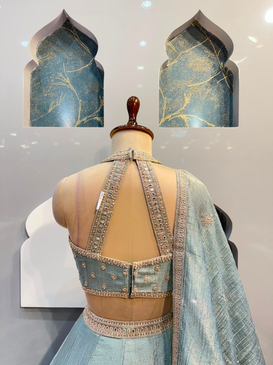 "CELESTIAL BLUE EMBELLISHED LEHENGA"