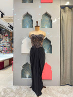 "MIDNIGHT GLAM DRAPPED INDO-WESTERN"