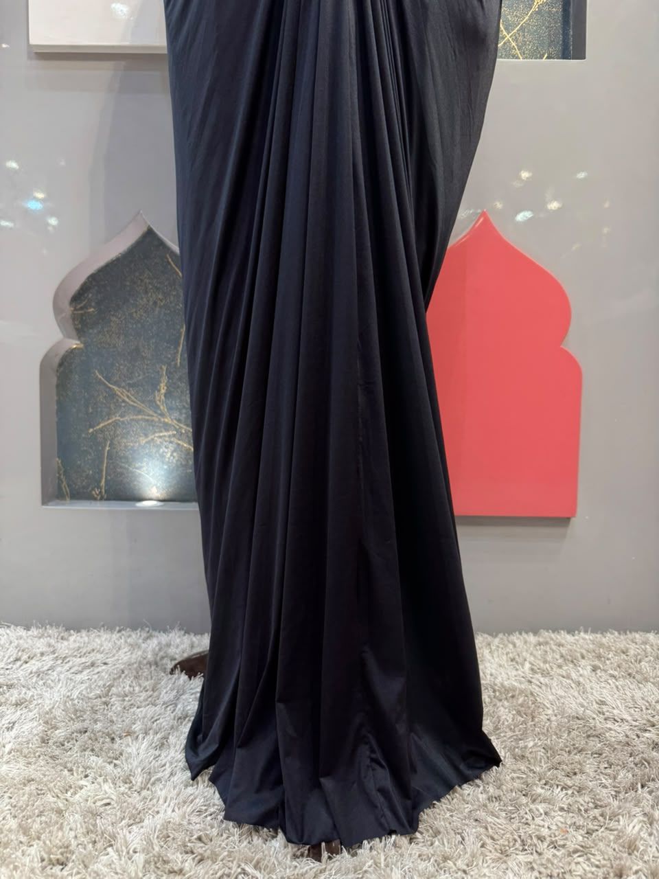 "MIDNIGHT NOIR EMBELLISHED DRAPE SAREE"