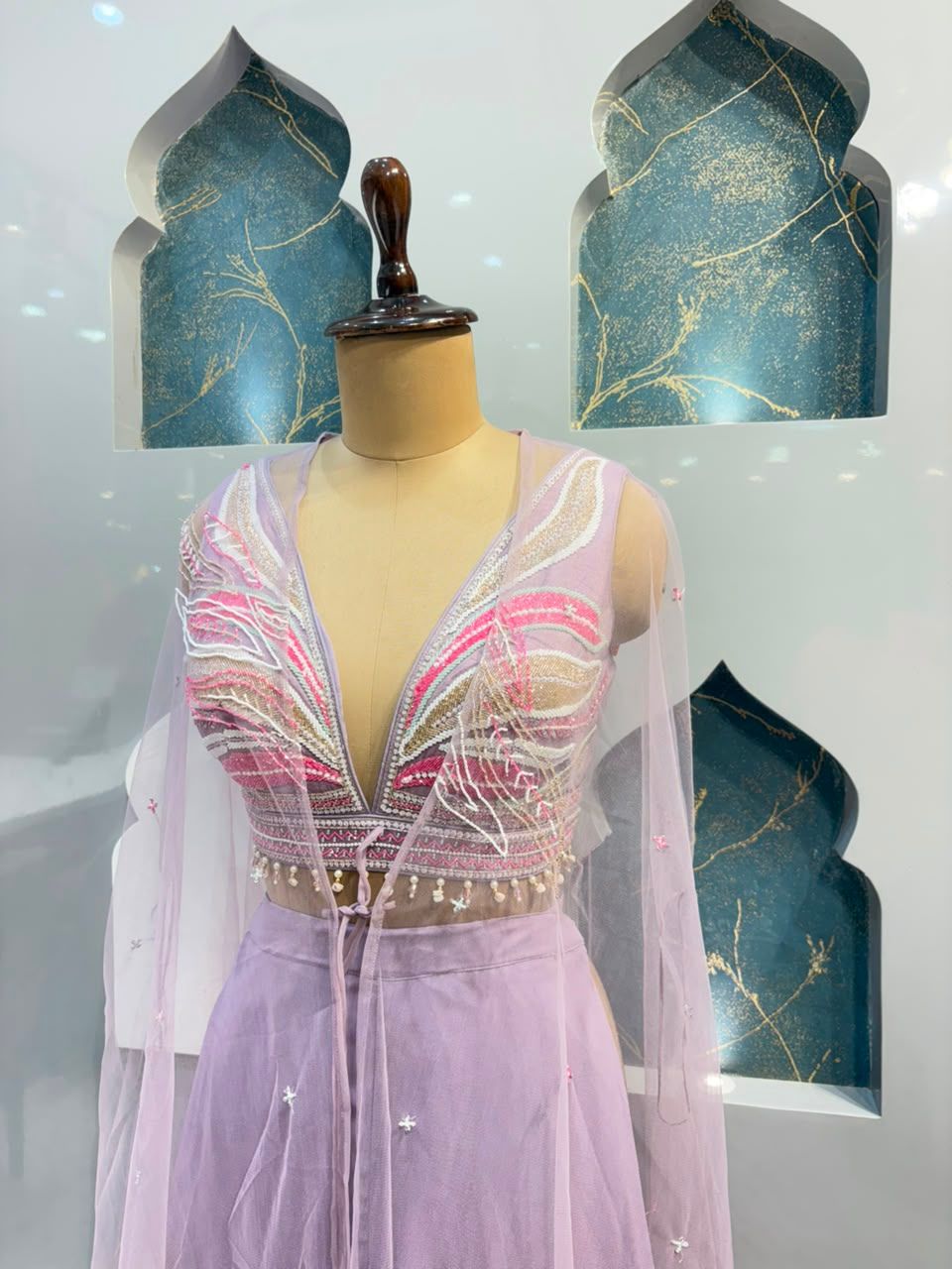 "LAWENDER DREAM EMBROIDERED INDO-WESTERN"