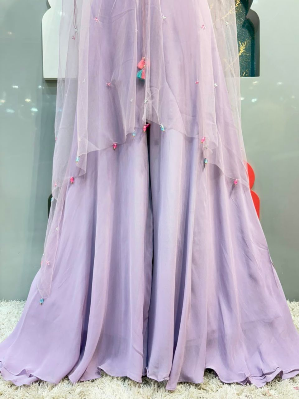 "LAWENDER DREAM EMBROIDERED INDO-WESTERN"