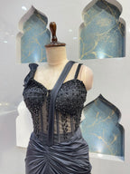 "MIDNIGHT NOIR EMBELLISHED DRAPE SAREE"