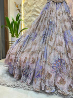 "LAVENDER MOONLIGHT BLOOM LEHENGA"