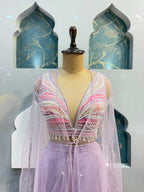 "LAWENDER DREAM EMBROIDERED INDO-WESTERN"
